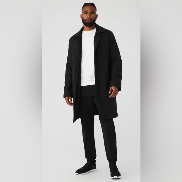 Alo Yoga Unisex Black Signature/Legendary Overcoat - Picture 2 of 6